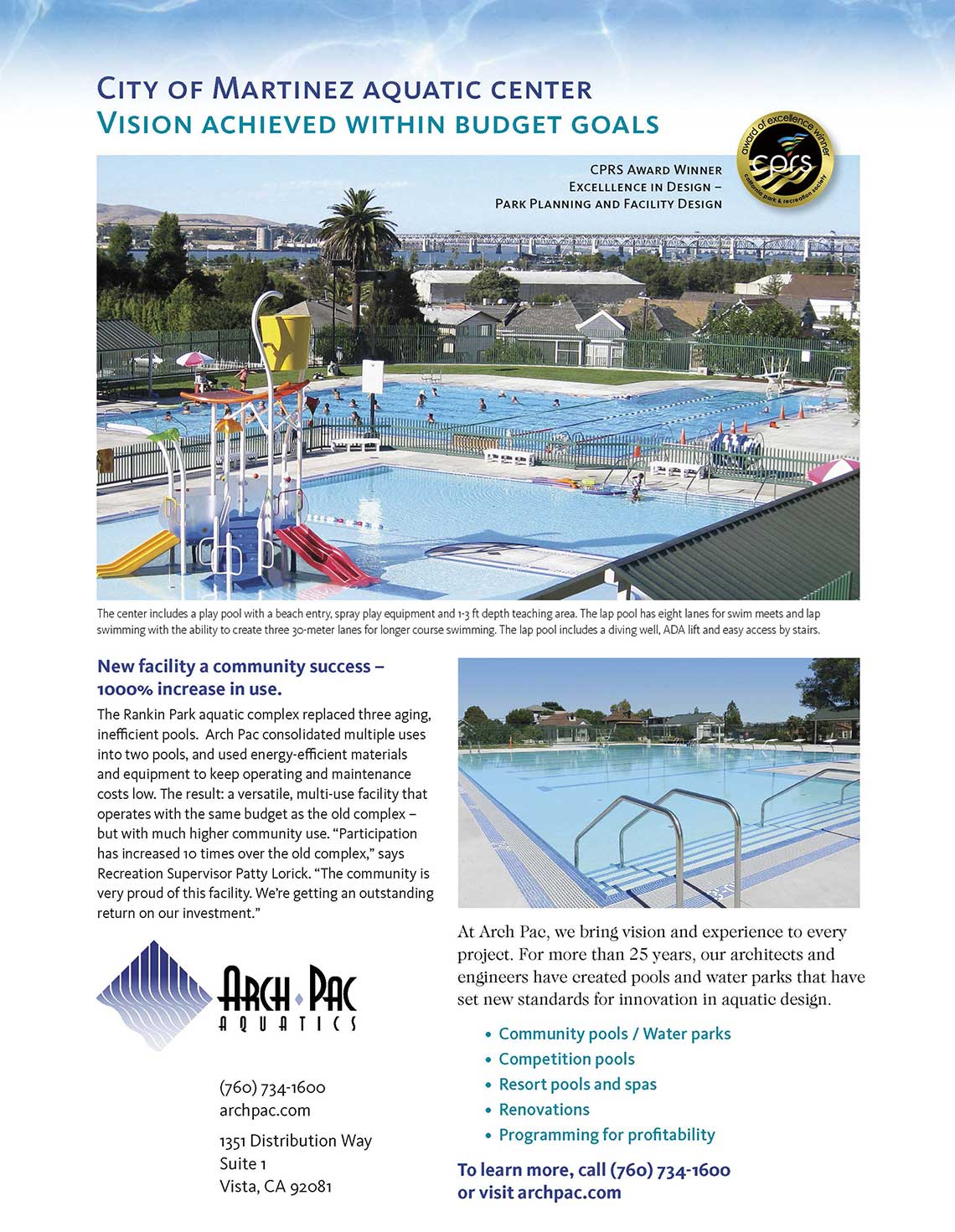 Arch Pac Aquatics Ad