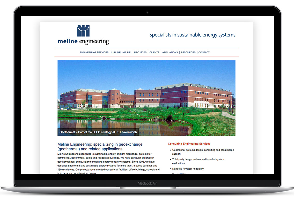 Meline Engineering website