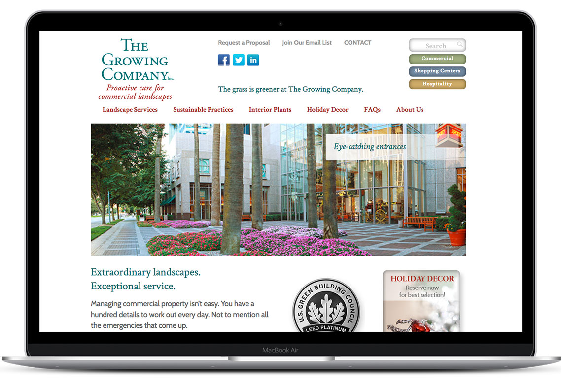 The Growing Company website